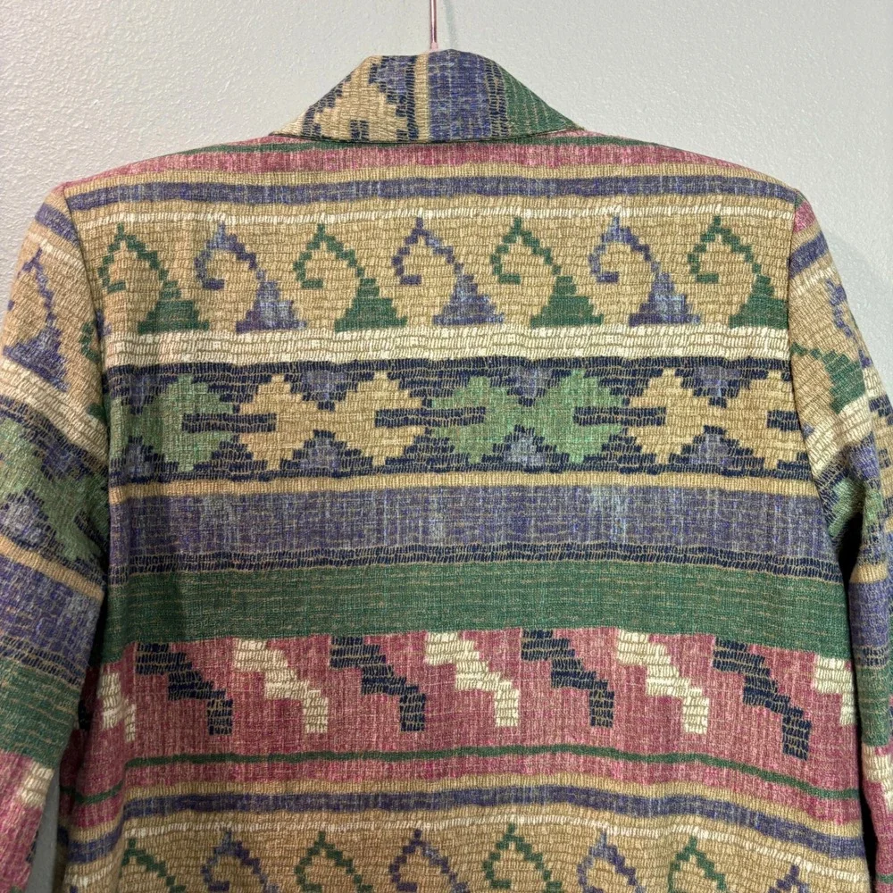 Bedford Fair Womens Western Southwestern Cowgirl Aztec Pattern Blazer Jacket‎ 10